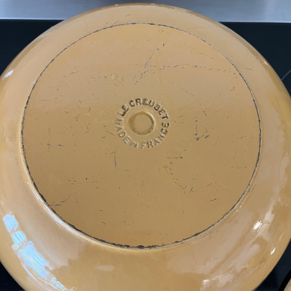 Le Creuset wok gietijzer 32 cm okergeel