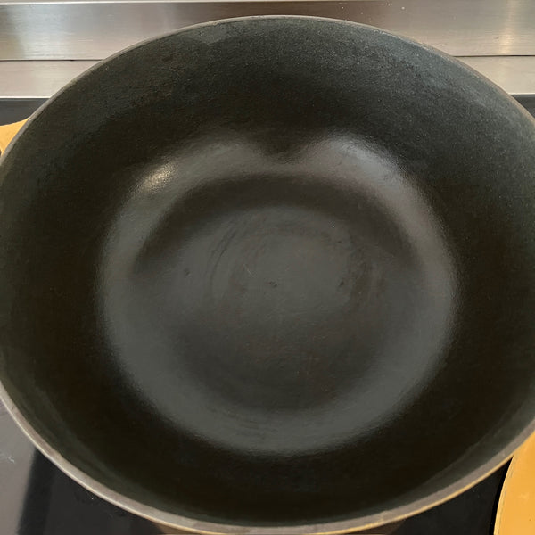 Le Creuset wok gietijzer 32 cm okergeel