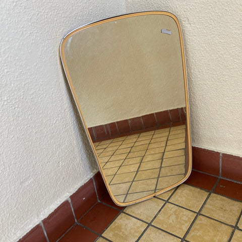 Spiegel met messing lijst