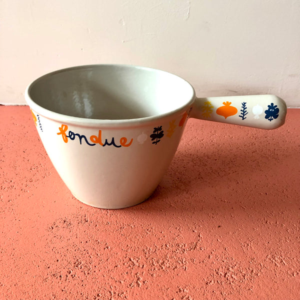 Le Creuset fondue annex sauspan geëmailleerd gietijzer