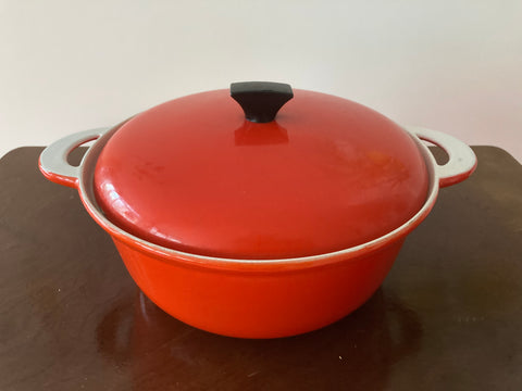 Rode gietijzeren braadpan 28 cm